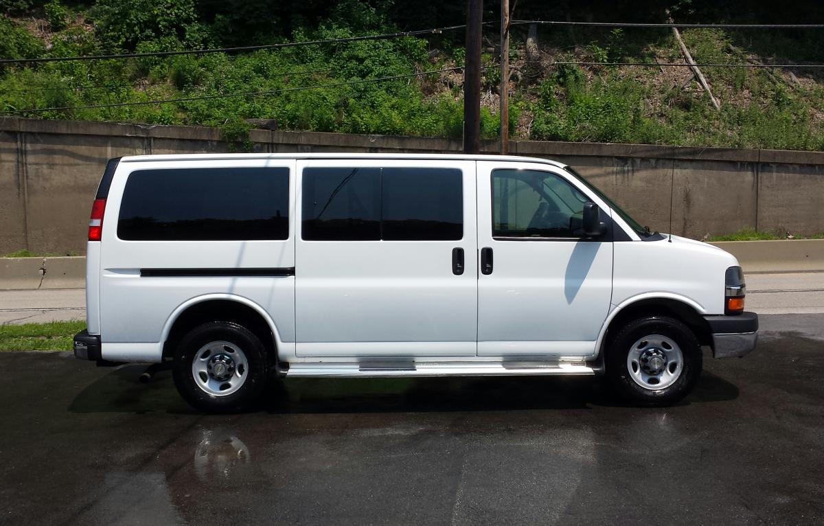 A 12-passenger van