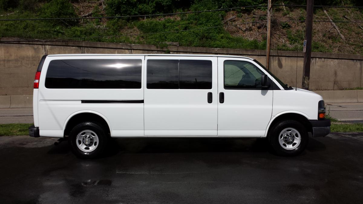 A 15-passenger van